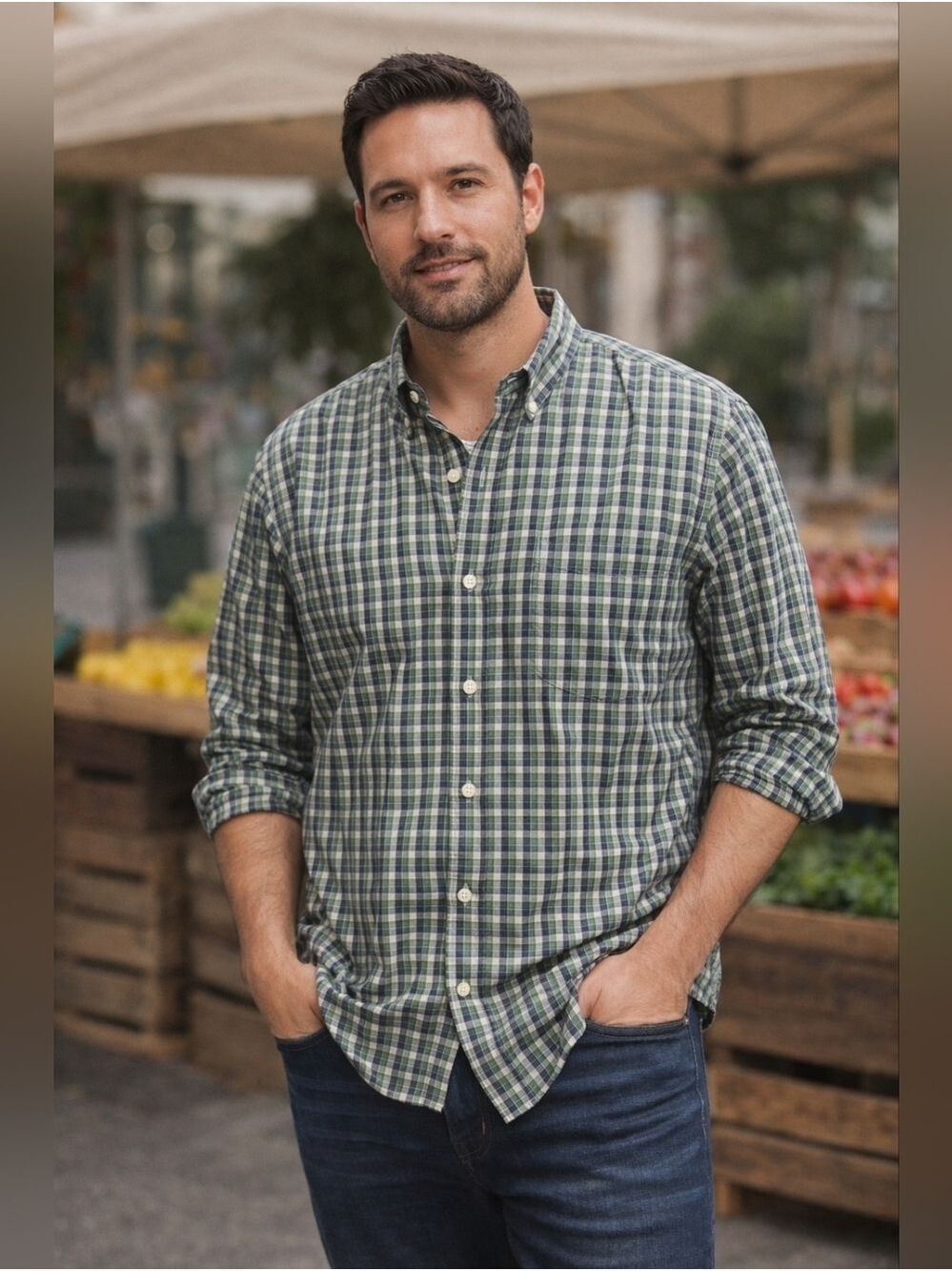 Abercrombie Plaid Shirt XL Preppy Americana Casual - Picture 5 of 9